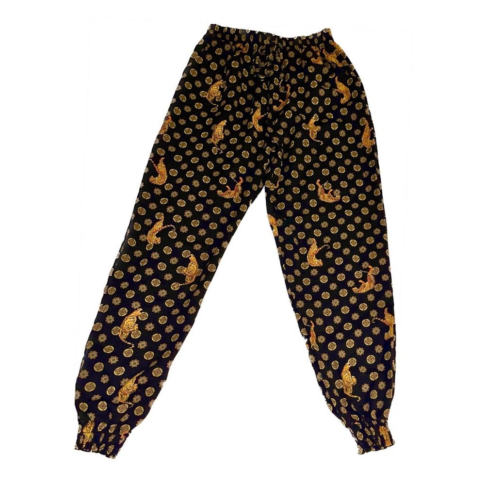 Patterned Satin Joggers